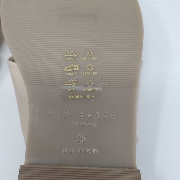 TED BAKER PEBBA KNOT FRONT FLAT SANDALS IN BLUSH SIZE EU 36 WOMEN SLIP ON SHOES - Picture 11 of 11